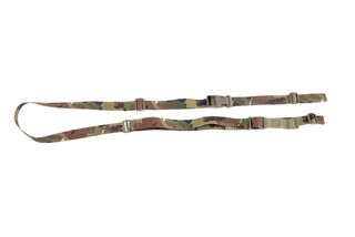 Forward Controls Design 2-point carbine sling. MultiCam with tan tab.